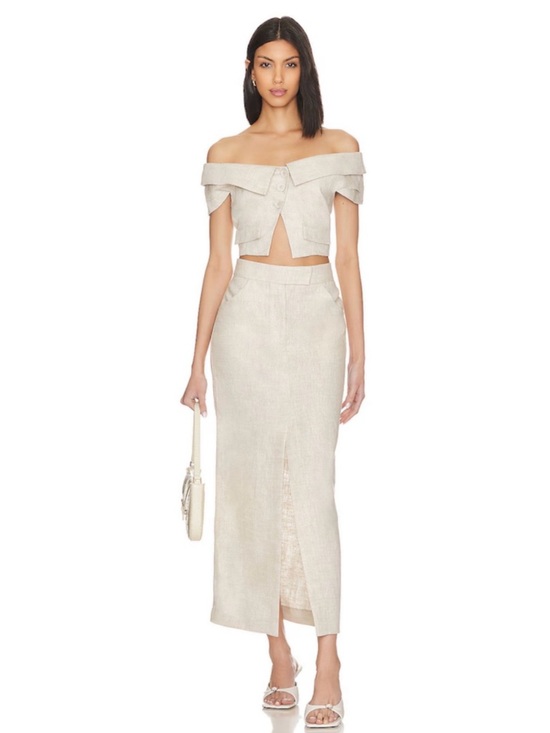 L'Academie Dresses & Skirts - NWT L’Academie Orsina Maxi Skirt in Natural